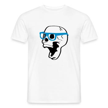 funny skull - Men's T-Shirt - white - Front - AI Model Male 178 dark (178cm)