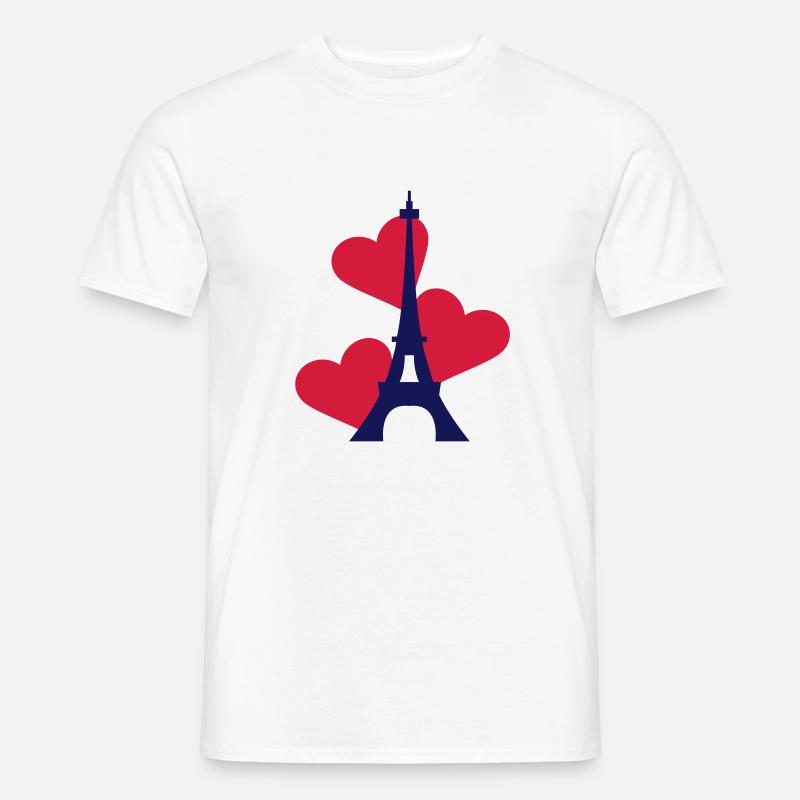 Love Eiffeltoren / Eiffeltower / Tour Eiffel - Männer T-Shirt - Weiß