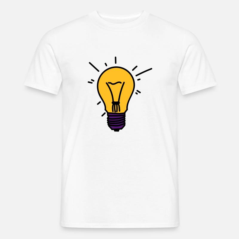 Glühbirne - Männer T-Shirt - Weiß
