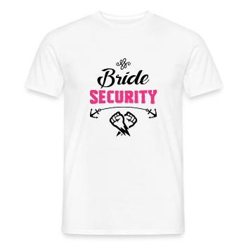 bride security design - Männer T-Shirt - Weiß - Vorne - AI Model Male 178 dark (178cm)