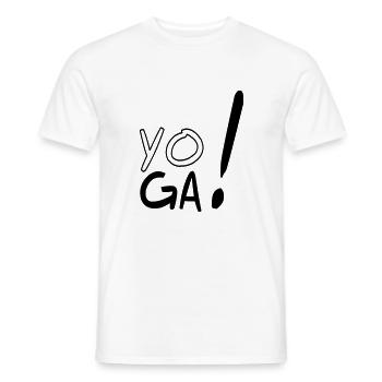 Joga - Männer T-Shirt - Weiß - Vorne - AI Model Male 178 dark (178cm)