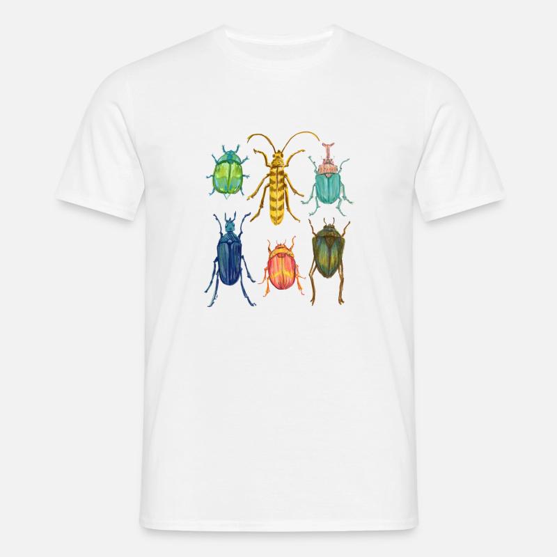 Bunte Kaefer Sammlung - Männer T-Shirt - Weiß
