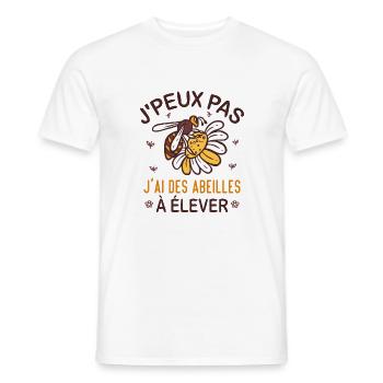 Abeille Apiculteur Drôle Abeille Cadeau Apiculture - T-shirt homme - blanc - Devant - AI Model Male 178 dark (178cm)