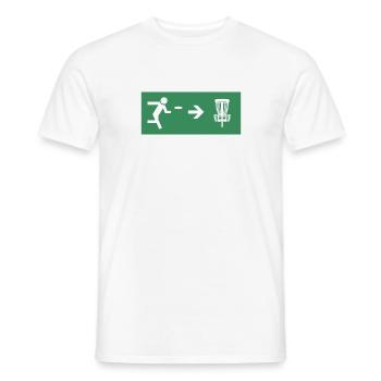 Disc Golf Players Shield Disc Golf Disc Golf Players - T-shirt homme - blanc - Devant - AI Model Male 178 dark (178cm)