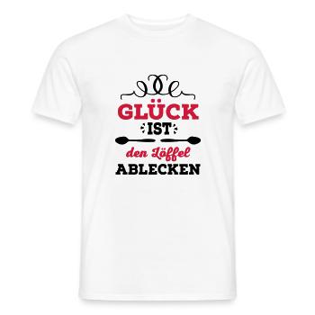 Löffel ablecken - Männer T-Shirt - Weiß - Vorne - AI Model Male 178 dark (178cm)