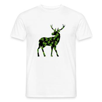 Hirsch - Männer T-Shirt - Weiß - Vorne - AI Model Male 178 dark (178cm)