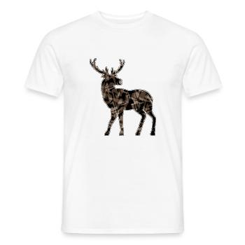 Hirsch - Männer T-Shirt - Weiß - Vorne - AI Model Male 178 dark (178cm)