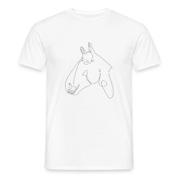Pferdekopf Cantor - Männer T-Shirt - Weiß - Vorne - AI Model Male 178 dark (178cm)