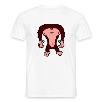 Funny Gorilla Body Headless Halloween Costume - Men's T-Shirt - white - Front - AI Model Male 178 dark (178cm)