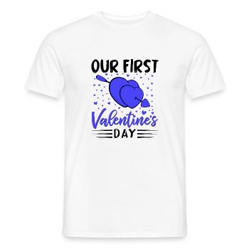 xoxo love you amore Blumen Frauen Valentinstag 14 - Männer T-Shirt - Weiß - Vorne - AI Model Male 178 dark (178cm)
