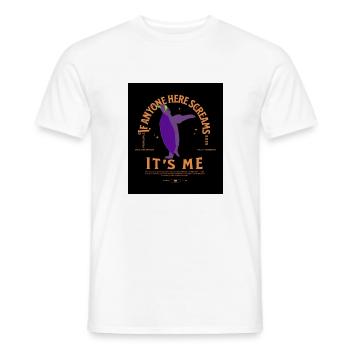 PINGUIN SCREEM - Männer T-Shirt - Weiß - Vorne - AI Model Male 178 dark (178cm)