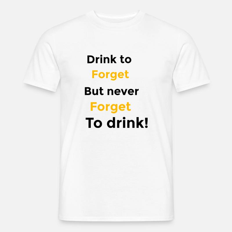 Forget – Minimalist Statement Design - Men’s T-shirt - white
