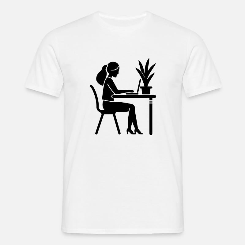Learning, Studying, Working - Men's T-Shirt - white