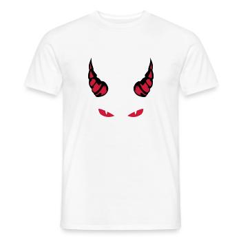 Teufel Horn Auge böse heftig 1910 - Männer T-Shirt - Weiß - Vorne - AI Model Male 178 dark (178cm)