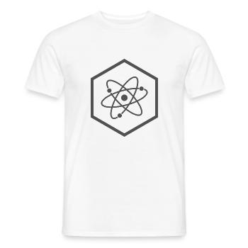 Atom Model Cosmos Particle Theory Physics All - Men's T-Shirt - white - Front - AI Model Male 178 dark (178cm)