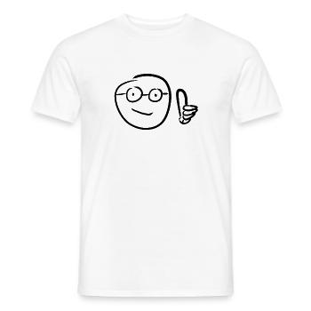thumbs up - Men's T-Shirt - white - Front - AI Model Male 178 dark (178cm)