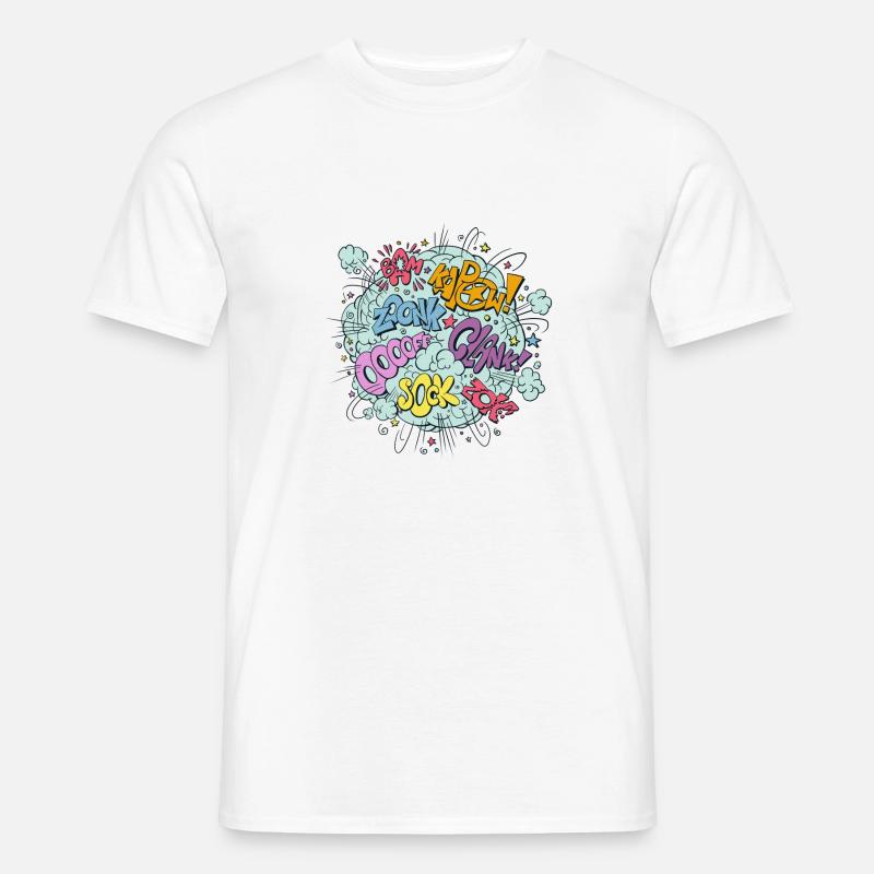 Comic Brawl - Männer T-Shirt - Weiß