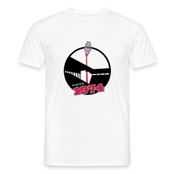 Depuis 1974 - T-shirt homme - blanc - Devant - AI Model Male 178 dark (178cm)