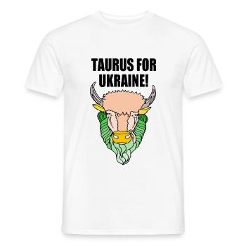 Taurus for ukraine - Men's T-Shirt - white - Front - AI Model Male 178 dark (178cm)