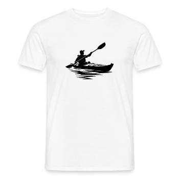 Cours de canoë, Kayak, Entraînement, Bateau - T-shirt homme - blanc - Devant - AI Model Male 178 dark (178cm)