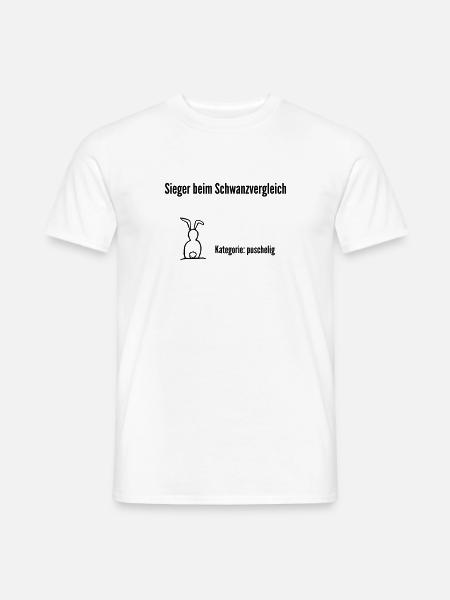 Schwanzvergleich - Männer T-Shirt - Weiß