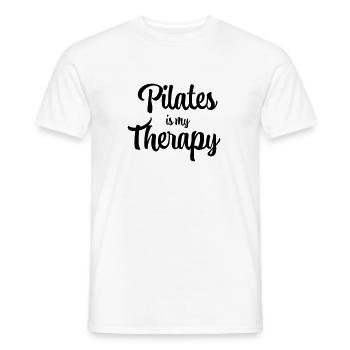 Pilates is my therapy - Men's T-Shirt - white - Front - AI Model Male 178 dark (178cm)