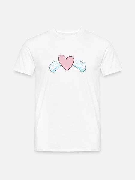 Engel Herz symbol liebe - Männer T-Shirt - Weiß