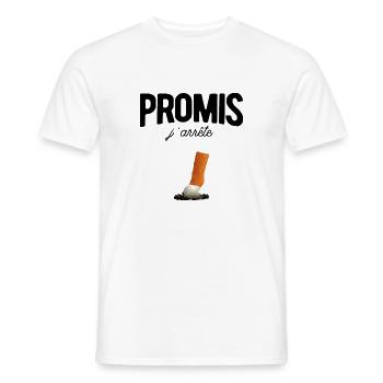 idée cadeau humour sur la cigarette - T-shirt homme - blanc - Devant - AI Model Male 178 dark (178cm)