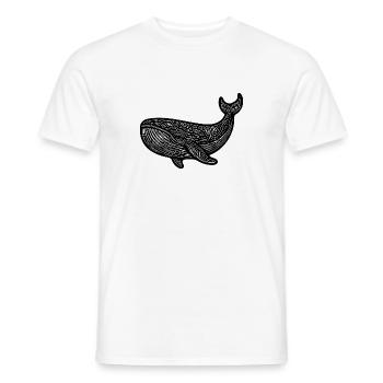Grosser schwimmender Wal Vintage Meerestier - Männer T-Shirt - Weiß - Vorne - AI Model Male 178 dark (178cm)