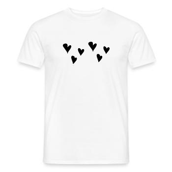 Muster Herzen Herz symbol Liebe - Männer T-Shirt - Weiß - Vorne - AI Model Male 178 dark (178cm)