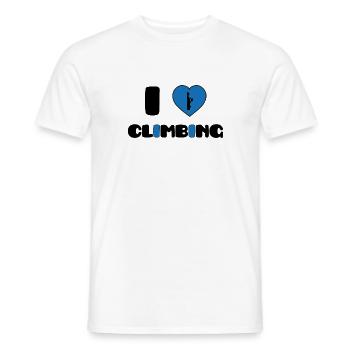 I Love Climbing - T-shirt homme - blanc - Devant - AI Model Male 178 dark (178cm)