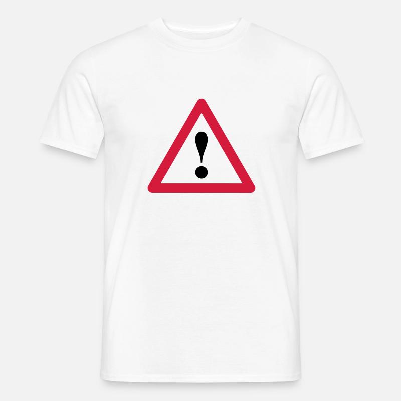 Sign exclamation mark - Men’s T-shirt - white