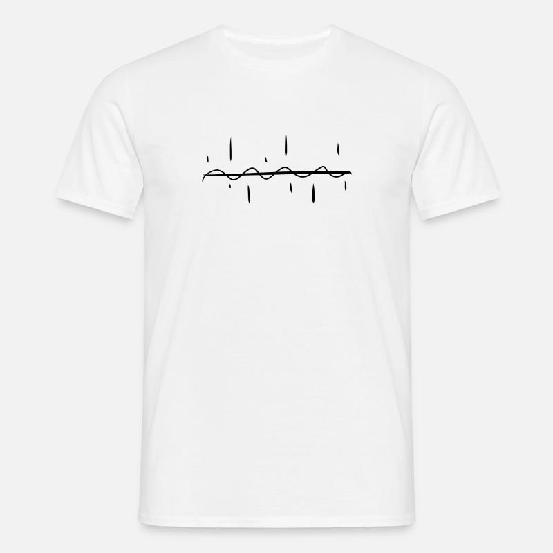 wave line stroke pattern wavy - Men's T-Shirt - white