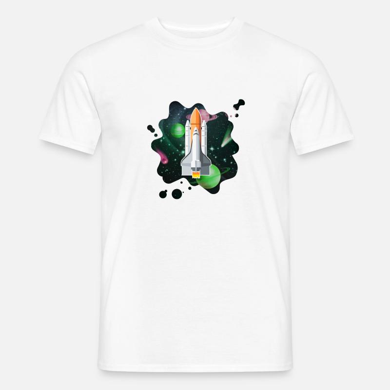 Space Shuttle Raumschiff Universum Geschenk Idee - Männer T-Shirt - Weiß