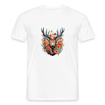 Ersatz Dirndl Hirschgeweih Hirsch - Männer T-Shirt - Weiß - Vorne - AI Model Male 178 dark (178cm)
