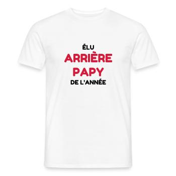 Arrière Papy / Grand Père / Bébé / Naissance - Men's T-Shirt - white - Front - AI Model Male 178 dark (178cm)