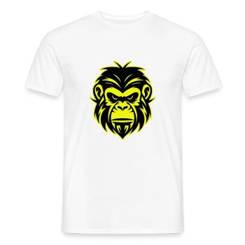 Icône de portrait de tête de singe - T-shirt homme - blanc - Devant - AI Model Male 178 dark (178cm)