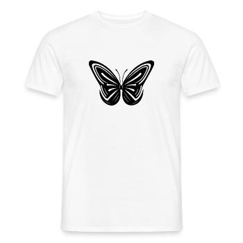 Eleganter Vintage geometrischer Schmetterling - Männer T-Shirt - Weiß - Vorne - AI Model Male 178 dark (178cm)