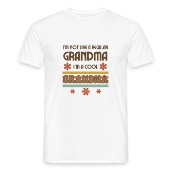 I'm Not Like A Regular Grandma I'm A Cool Grandma - Men's T-Shirt - white - Front - AI Model Male 178 dark (178cm)
