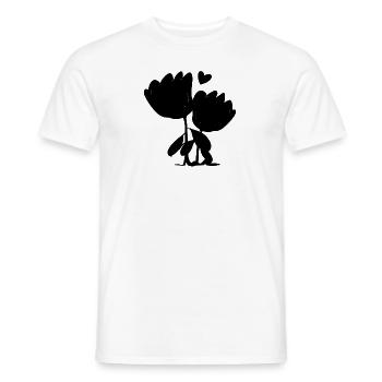 Fleurs Roses Symbole de la plante - T-shirt homme - blanc - Devant - AI Model Male 178 dark (178cm)
