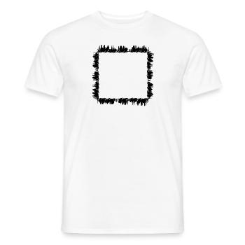 square square frame grass - Men's T-Shirt - white - Front - AI Model Male 178 dark (178cm)