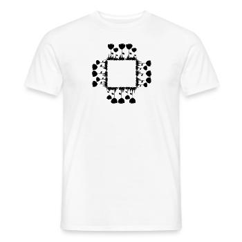 viereck quadrat blumen symbol - Männer T-Shirt - Weiß - Vorne - AI Model Male 178 dark (178cm)