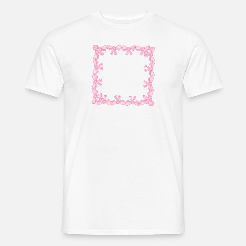frame square square loop pink - Men's T-shirt - white