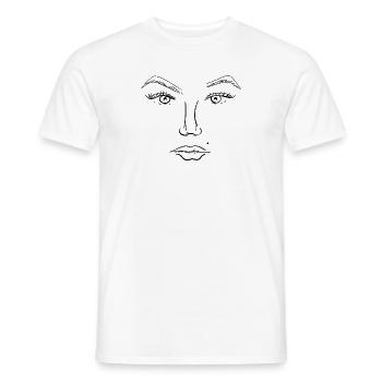 Art Face Man Symbol Template - Men's T-Shirt - white - Front - AI Model Male 178 dark (178cm)