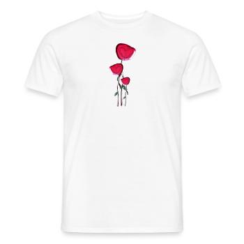 rose shiny symbol flower plant - Men's T-Shirt - white - Front - AI Model Male 178 dark (178cm)