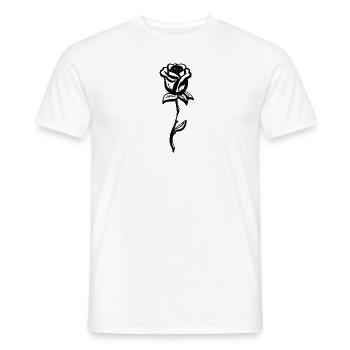 Rose Symbol Flower Shape - Men's T-Shirt - white - Front - AI Model Male 178 dark (178cm)