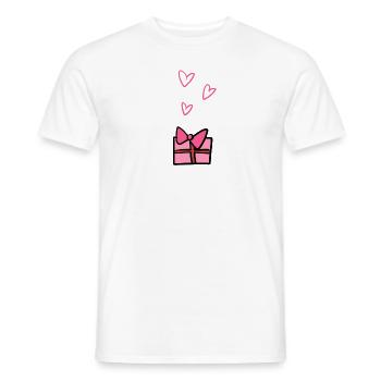 geschenk symbol schenken herzen weihnachten - Männer T-Shirt - Weiß - Vorne - AI Model Male 178 dark (178cm)