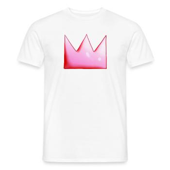 Couronne rose Forme du symbole de dessin animé - T-shirt homme - blanc - Devant - AI Model Male 178 dark (178cm)