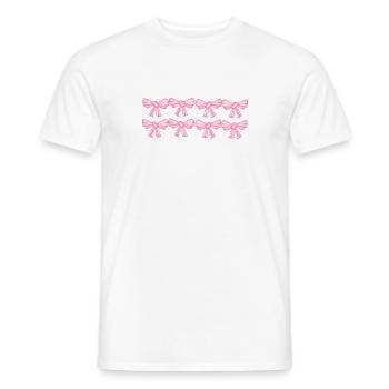 ligne de mouture mouche rose - T-shirt homme - blanc - Devant - AI Model Male 178 dark (178cm)