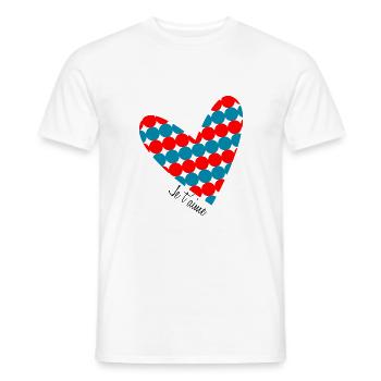 VALENTINE'S DAY. Bachelorette party. I LOVE YOU. I LOVE YOU. LOVE - Men's T-Shirt - white - Front - AI Model Male 178 dark (178cm)